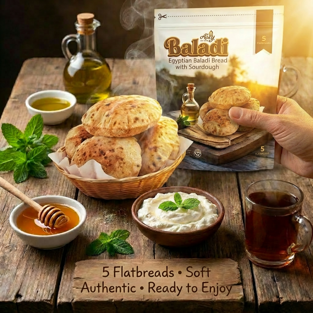 Asly Baladi Bread basket and bag