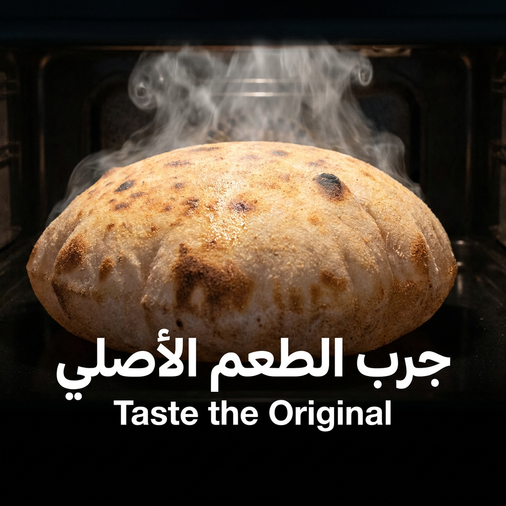 Fresh baladi bread ready to enjoy